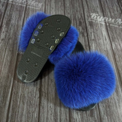 Женские тапочки из меха песца