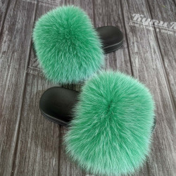 Женские тапочки из меха песца