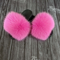 Женские тапочки из меха песца