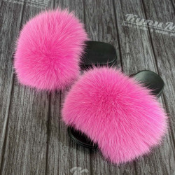 Женские тапочки из меха песца
