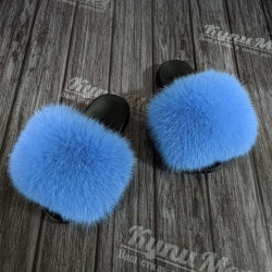 Женские тапочки из меха песца