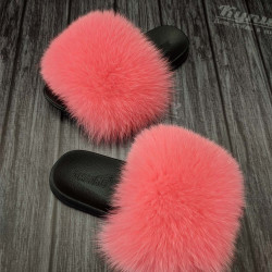 Женские тапочки из меха песца
