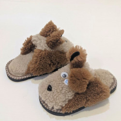 Детские тапочки  из натурального меха овчины (Кёрли)