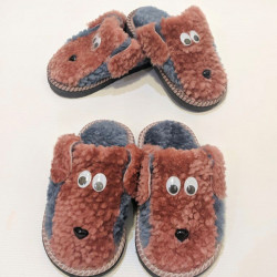 Детские тапочки  из натурального меха овчины (Кёрли)