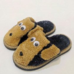Детские тапочки  из натурального меха овчины (Кёрли)