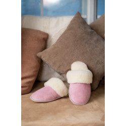 Домашние тапочки замшевые розовые