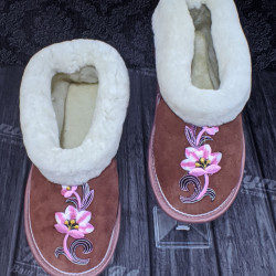 Чуни из натурального меха овчины высшего сорта цвет Коррида